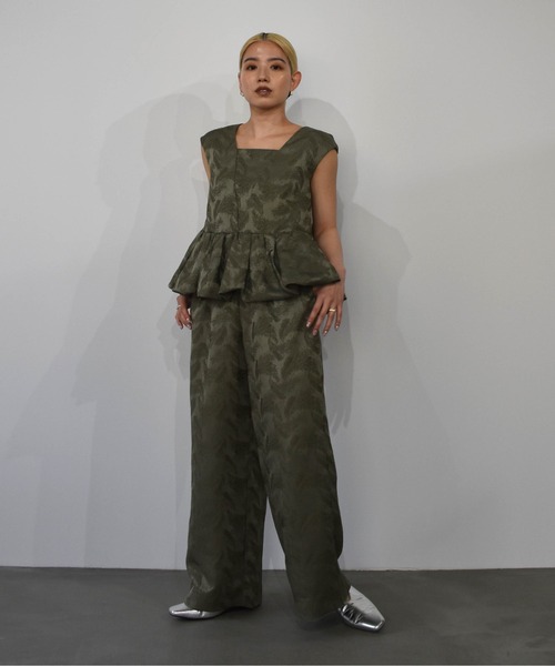 セール】ペプラムセットアップドレス / peplum setup dress（パンツ