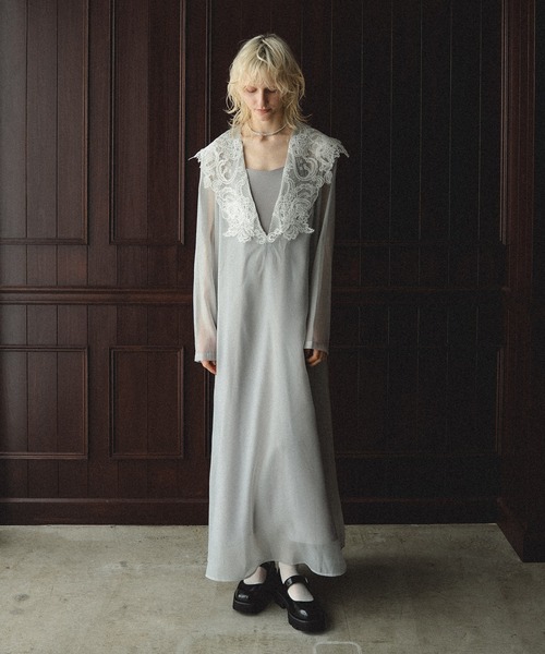 Big collar A-line dress