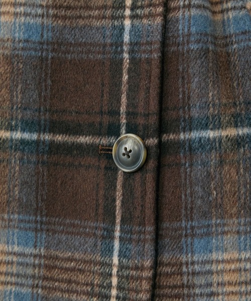 2WAYチェックミドルコート（ステンカラーコート）｜Elishe（エリシェ