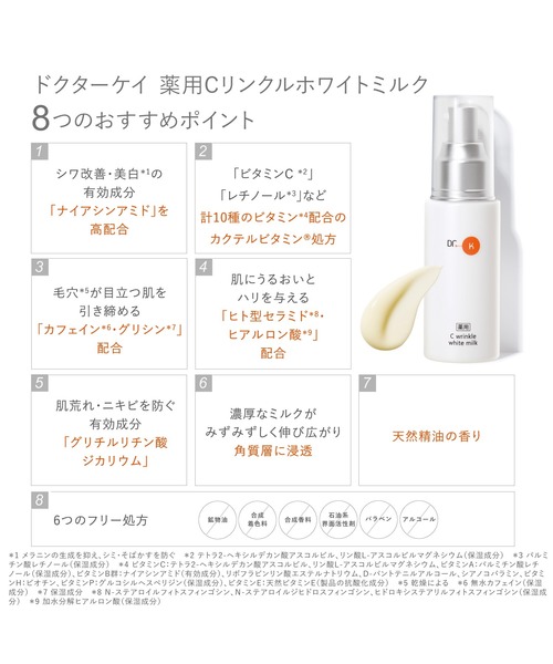 ドクターケイ 薬用Cリンクルホワイトミルク＜医薬部外品＞（乳液）｜Dr