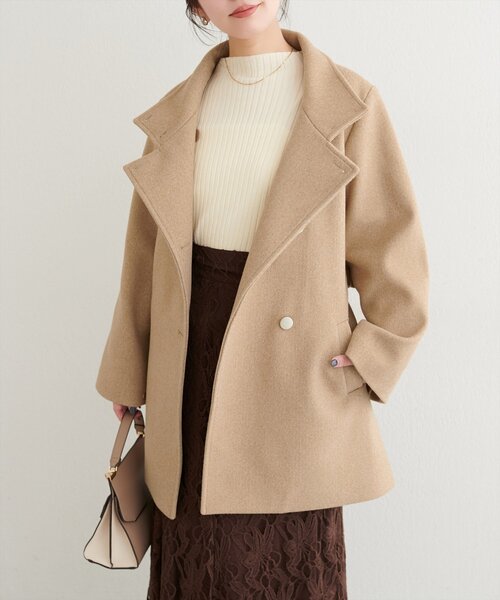 セール】〈ako〉スタンドカラーミドル丈コート（その他アウター