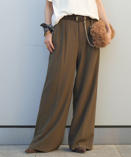2タックワイドパンツ（スラックス）｜AP STUDIO（エーピーストゥディオ