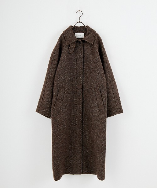 TODAYFUL/トゥデイフル] MIX WOOL ラグランロングコート（ステンカラー