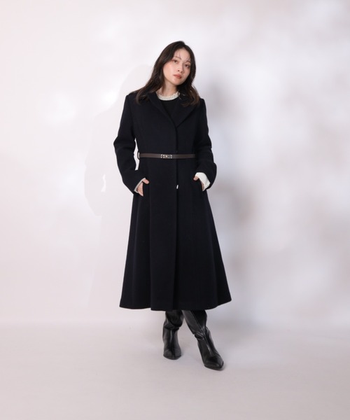 ベルト付ロングチェスターコート（ダウンジャケット/コート