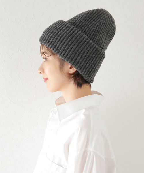 Plage fluffy beanieグレー美品 プラージュニットビーニー今期 セール