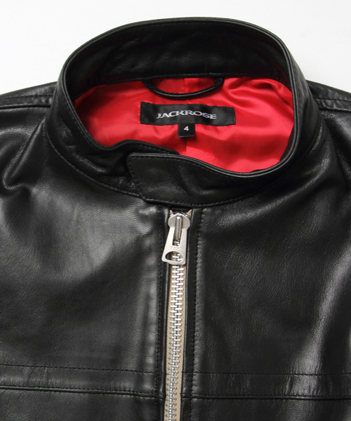 ゴートレザーシングルライダース（ライダースジャケット）｜JACKROSE