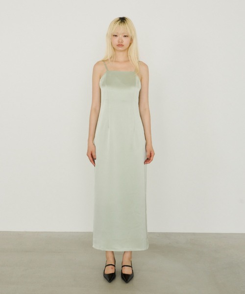 セール】サテンミニマルドレス / satin minimal dress（ドレス
