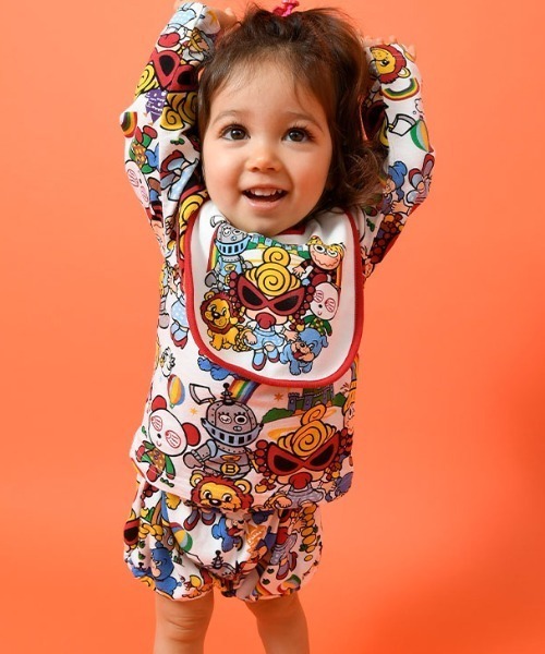 HYSTERIC MINI（ヒステリックミニ）の「OVER THE RAINBOW総柄 長袖T