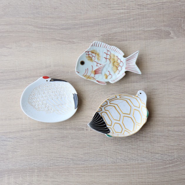 鶴 飾り皿 縁起物 希少性◎！正規品 九谷焼 飾皿 31㎝ 開運、幸福！