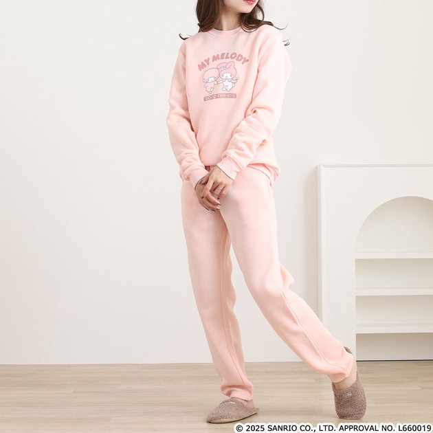 マイメロ 裏起毛 マイメロディ 上下セット トレーナー セットアップ