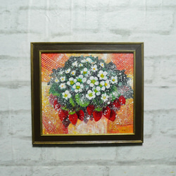 油絵 油彩 油彩画 絵画【彼岸花と赤い電車】 絵画 HR 通販 18394184