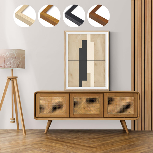 木製フレーム【希少】（A2用）上質 スリム 5色から選べる （額縁