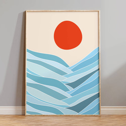 幾何学的・抽象的アートフレームセット&classy ポスター北欧 幾何学的