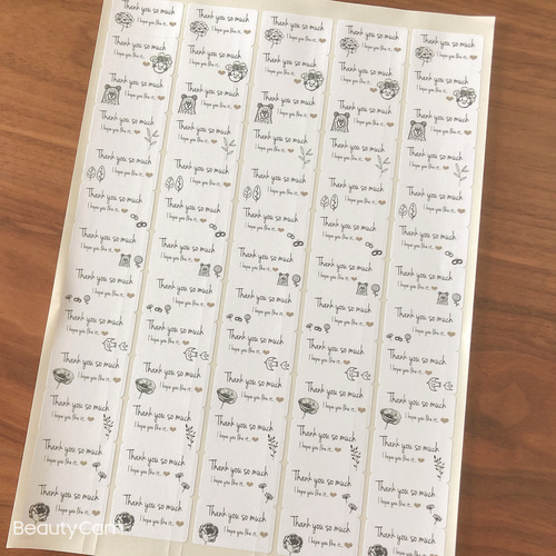 ラスト＊アソート＊サンキューシール＊切り売り60枚3.8cm＊ラベル
