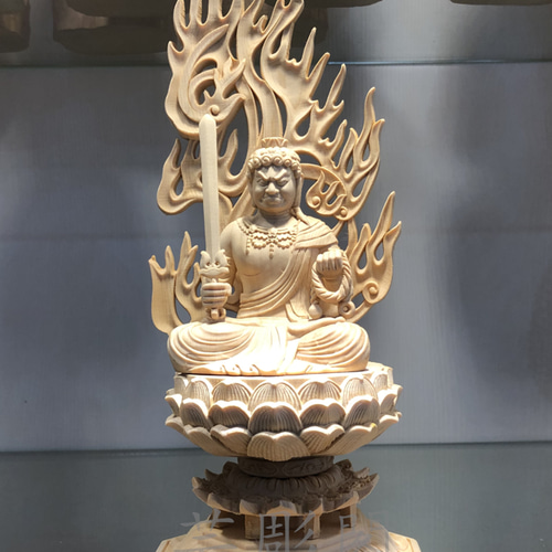 置物 開運 仏像 七福神 高級天然木彫り 観音様 工芸品 極細工 美術品 風水