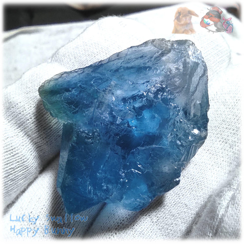 ◇ 秘蔵品 宝石質 特殊希少カラー ブルーフローライト 欠片 結晶 蛍石