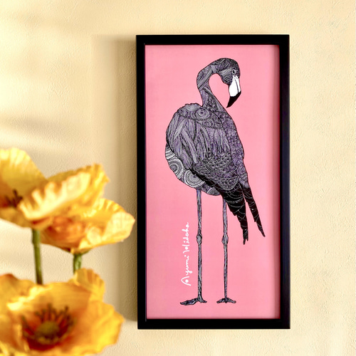 直径25㎝「朝の空2025-2」油彩・絵画・原画・丸形・アートパネル