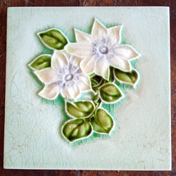 ハンドメイド日本製アンティークマジョリカタイル⑤4枚セット