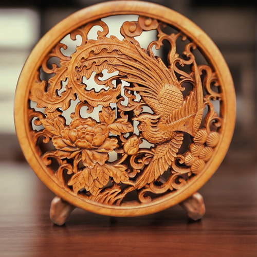 極上 鳳凰 彫金 装飾箱 鹿透かし文様 古い金属製 アンティーク 精密