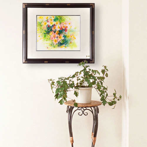 水彩画 額付き一点物