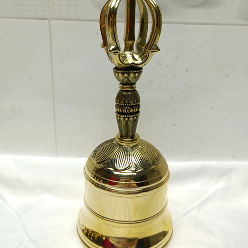 修縁堂】密教法具 ブロンズ色 五大明王金剛鈴 真鍮製 仏教法具 修縁堂