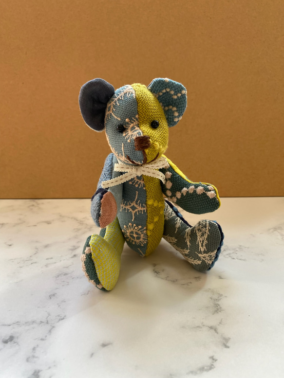 ミナペルホネンのファブリックの手作りベア ぬいぐるみ noel+ 通販