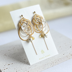 水引イヤリング/ピアスNo.291 ハンドメイド ピアス/イヤリング No.291