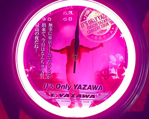 矢沢永吉 YAZAWA ネオン 掛け時計 矢沢永吉 YAZAWA ネオン管掛け時計