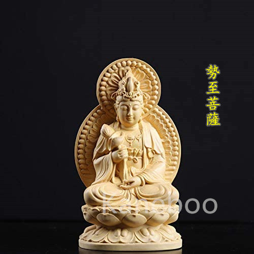 西方三聖【阿弥陀如来・観音菩薩・大勢至菩薩】彫刻仏像 ツゲ製高級