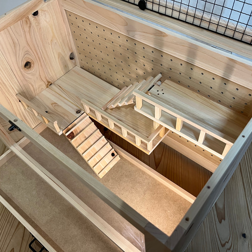 ケージ 木製 小動物 爬虫類 昆虫類 内装付き ハウス・小屋 NA