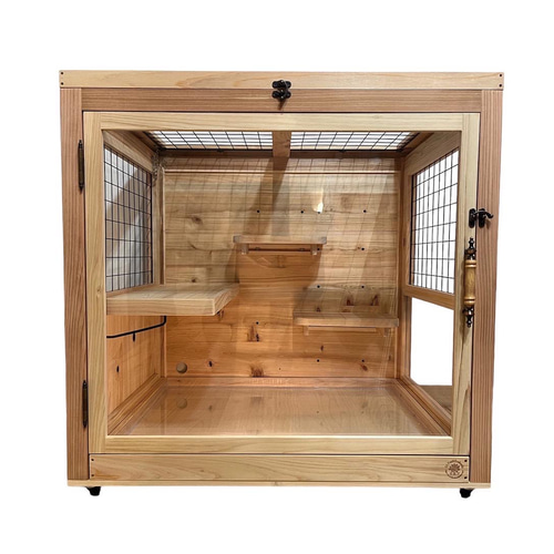 ケージペットの家木製のペットハウスケージDIY