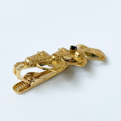 夫婦でシェアも◎】馬モチーフの真鍮ネクタイピン/ホースモチーフ