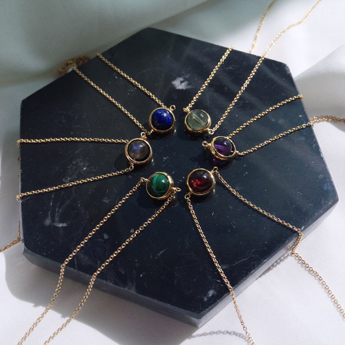 宝石ルース 『限定品！ネコちゃんネックレス！』天然アメジストチェーン付