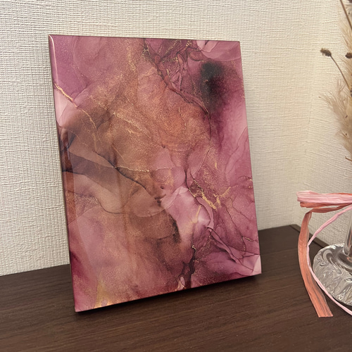 アルコールインクアート 木製パネル 【世界に一つだけのアート