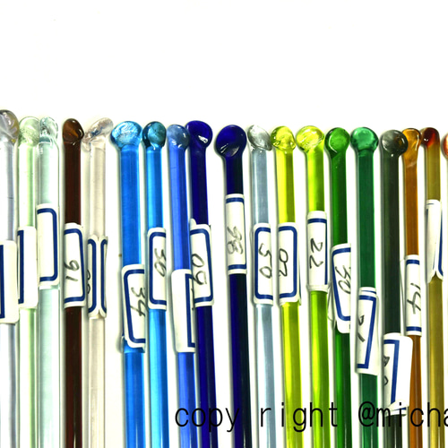 GLASS ROD MORETTI モレッティのガラス棒 透明系 TR24色24本20CM