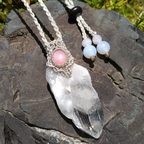 ヒマラヤ水晶 ガネッシュヒマール ＊ マクラメネックレス ④ 【公式