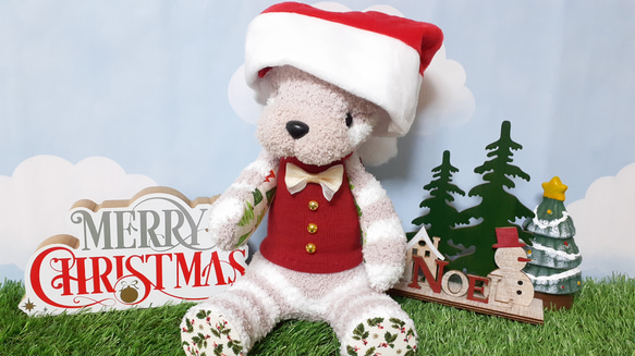 ミニサンタくまさんチビくまサンタミニサンタクリスマスドールチャーム