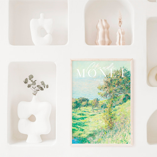 額装済/Nympheas Effet/クロードモネ/ポスター/インテリア/アート