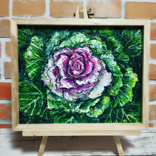 牡丹」 油彩画 油絵 植物画F12号 原画 牡丹」 油彩画 油絵 植物画F12号