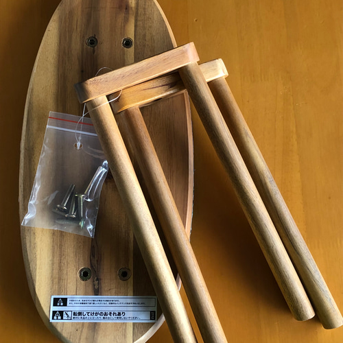 海のある暮らし 組み立て式ミニテーブル サーフボード型 花台 海レジン