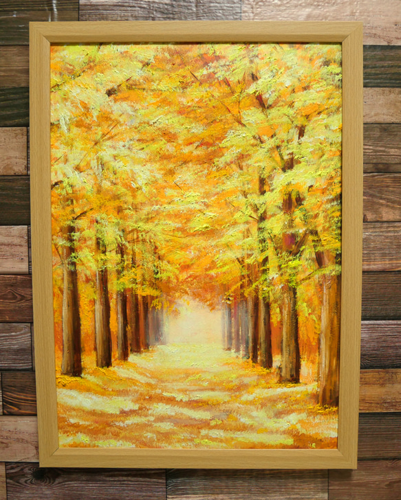 油絵「モントレゾールの秋」F100号 原画