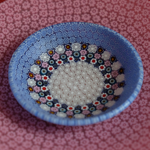 ミルフィオリ プレート ベネチアンガラス 直径 約11.5cm ミルフィオリ