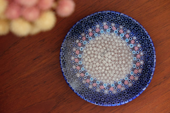 ベネチアングラス ムラノ島 ミルフィオリ 小皿 ムラノガラス