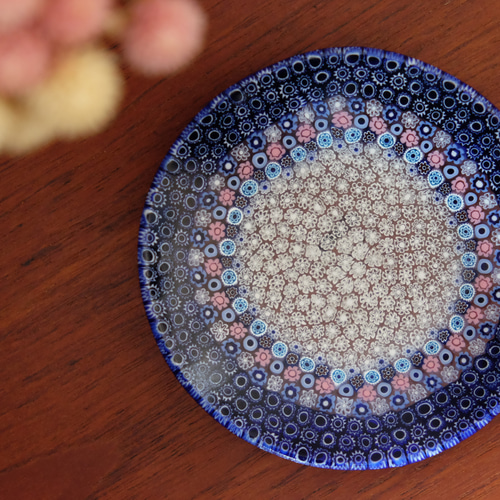 ベネチアンガラス ヴェネチアンガラス ミルフィオリ お皿 プレート