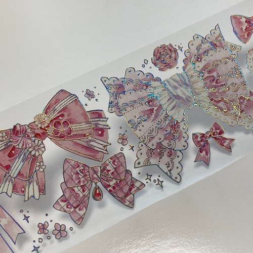 s-221○海外マスキングテープ 切り売り ／ 海外マステ リボン レース