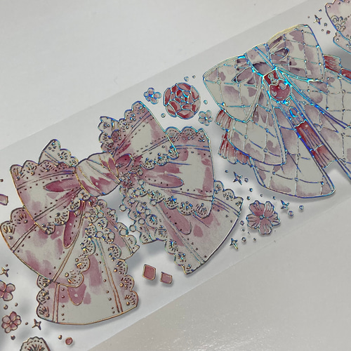 s-221○海外マスキングテープ 切り売り ／ 海外マステ リボン レース