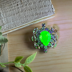 希少◇チェコ ウランガラス ヴィンテージ ネックレス◇Bijoux.M.G刻印