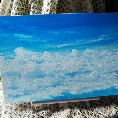 霧の森ハンドメイドパステル画絵画アート原画