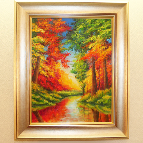 中尊寺金色堂新緑 油彩画・油絵 中尊寺金色堂新緑 油彩画・油絵