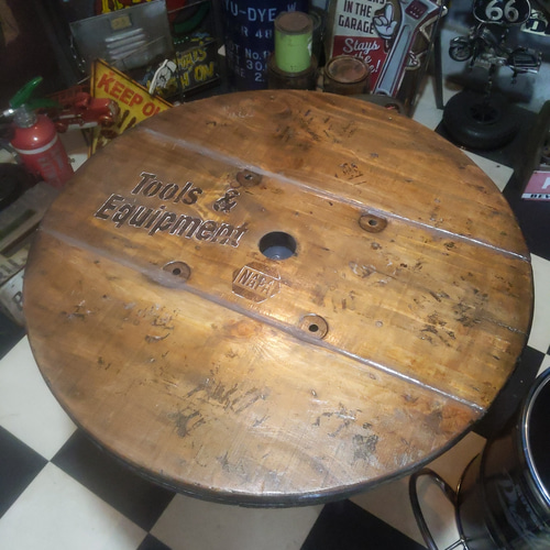 関西送料込み変更済】インダストリアルインテリア ガレージテーブル